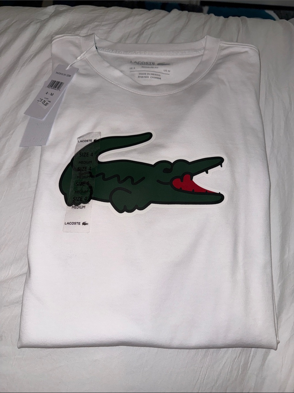 Men’s LACOSTE 100% cotton, crewneck Tshirt!🔥🔥BRAND NEW! Size medium!